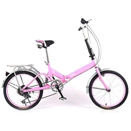 LVTFCO Bike Bike 20-Inch Folding Speed Bicycle - Adult Folding Bicycle Ladies Variable Speed Shock Absorber Bicycle Portable Commuter Car, sixspeed