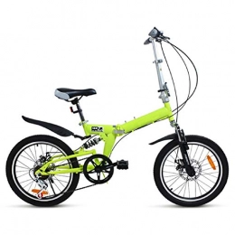 Bike Folding Bike Bike 20-inch variable-speed bicycle, folding bicycle, double butterfly brake, double suspension, portable adult mountain