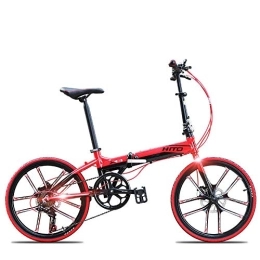XDOUBAO Bike Bike Bike Mountain Bikes Exercise Bike for Home Bike Male and Female Bicycles Road Bike Aluminum Alloy Frame 22 inch Wheel Dual Disc Brake Folding Bike Light Weight BMX Bicycle-Red