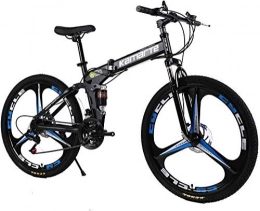 Bike Bike Bike Shock Speed Mountain Folding 3 Spoke Wheels Dual Disc Brakes Bicycle 24 / 26 Inch (21 / 24 / 27 Speed) 0724 (Color : 26 Inch, Size : 27 speed)