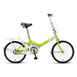 Bikes&.co Folding Bike Bikes HAIZHEN -16inch Adult Teenager Folding Single Speed Outdoor Mountain For Students, Office Workers 125-175 Tall(Color:green)