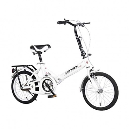 BIKESJN Bike BIKESJN Bicycle Folding Bike for Adult Bicycle Student Bicycle Ultralight Carbon Steel 16 Inch Kids Bicycle ( Color : White )