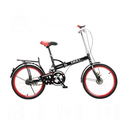 BIKESJN Bike BIKESJN Bicycle Folding Bike for Adult Shock-absorb Bicycle 20 Inch Adult Student Bicyclee Ultralight Bike ( Color : Black )