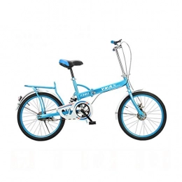 BIKESJN Bike BIKESJN Bicycle Folding Bike for Adult Shock-absorb Bicycle 20 Inch Adult Student Bicyclee Ultralight Bike ( Color : Blue )