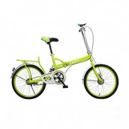 BIKESJN Folding Bike BIKESJN Bicycle Folding Bike for Adult Shock-absorb Bicycle 20 Inch Adult Student Bicyclee Ultralight Bike ( Color : Green )