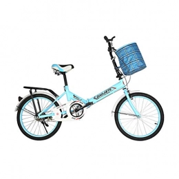 BIKESJN Bike BIKESJN Bike Folding Bicycle Road Bike Ultra Bicycle Light Portable Bicycle Shifting Shock Absorption Small Wheel Adult Student Bicycle City Bike (Color : Blue)