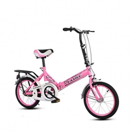 BIKESJN Bike BIKESJN Bike Folding Bike City Bike Lightweight Bike City Foldable Bike 20 Inch Adult Kids and Students ( Color : Pink )