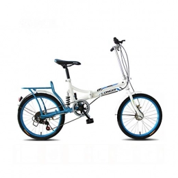 BIKESJN Bike BIKESJN Folding Bicycle Adult 20 Inch Ultra Light Portable Small Kid Students Shock Absorber Bicycle Commuter Style (Color : Blue)