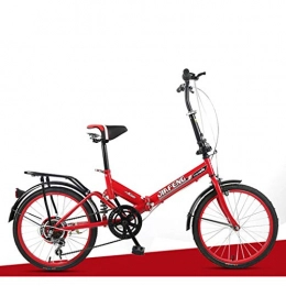 BIKESJN Bike BIKESJN Folding Bicycle Road Bike Adult Male and Female Student Bicycle City Bike ( Color : Red )