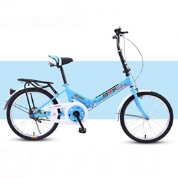 BIKESJN Folding Bike BIKESJN Folding Bike Folding Mountain Bike Bicycle Adult Shock Absorber Bicycle Adult Student Single Speed Bicyclee Lightweight Bike ( Color : Blue )