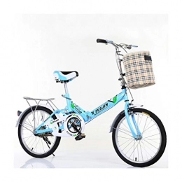 BIKESJN Folding Bike BIKESJN New Folding Male And Female Bicycle 20 Inch Shock Absorption Adult Students Lightweight Ultra Light Bicycle (Color : White)