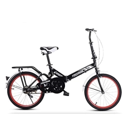  Folding Bike Black Folding Bike, Foldable Bicycle for Men Women Student Teenager, Ultra-Light Portable City Mountain Cycling for Outdoor Sports(Size:16 inch)