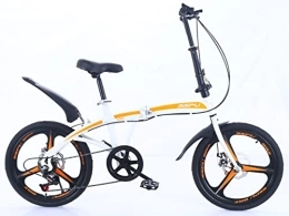 EG Bike BMX Style Folding Bike Bicycle 20" Wheels with Mudguards Kickstand 7 Speed White