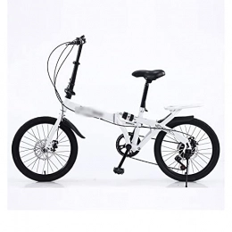 BOENXUA Klapfahrrad 20 Inch Folding Wheel Bike Black Folding Wheel 70-100Mm Height Adjustable Maximum Cargo Weight: 90 Kg,White