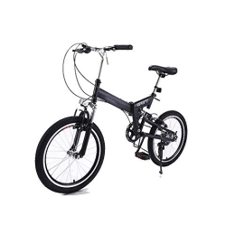 BXU-BG Bike BXU-BG Outdoor sports Folding bicycle, mountain bike 20 inch 7 speed variable adult outdoor riding trip (Color : Black)