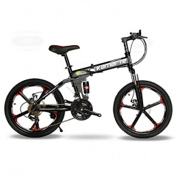 BZZBZZ Bike BZZBZZ Folding Mountain Bike 26-Inch 21-Speed Dual Disc Brake Shock Absorption Single Vehicle Weight is 300lbs Suitable for Height 125-180cm