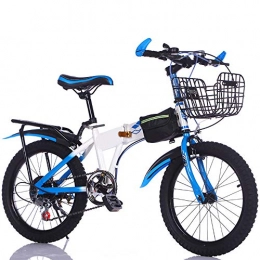 CAPTIANKN Bike CAPTIANKN Mountain Folding Bike, Comfortable, Shock-Absorbing, Non-Slip, Safe, Fast Folding, for People Over 16 Years Old, Size 20 Inch, Blue