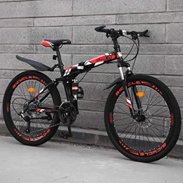CCLLA Folding Bike CCLLA foldable bicycle 24 Inch Mountain Bike Foldable Variable Speed Dual Shock Absorber System Women And Men Outdoor Sports City Commuter Bike