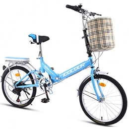 CCLLA Bike CCLLA foldable bicycle City Commuter Outdoor Folding Bicycles Variable Speed Male And Female Adult Student Sports Bike With Basket