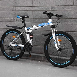 CCLLA Folding Bike CCLLA foldable bicycle Foldable Variable Speed Dual Shock Absorption System Men And Women Outdoor Sports City Commuter Bicycle 24 Inch Mountain Bike