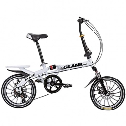 CCLLA Bike CCLLA mountain bikes Portable Bicycle 10 Seconds Folding 16inch Wheel Children Adult Women and Man Outdoor Sports Bicycle, Variable 6 Speeds