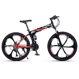 CCTUNG Folding Bike CCTUNG Mountain Bike 26 Inches 24 / 27 / 30 Variable Speed Folding Shock-Absorbing Bicycle Bicycle Men And Women Adult Students Cross-Country Folding Bicycle 26in30speed E