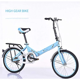 CCVL Folding Bike CCVL Folding Bicycle Adult Children Ultra Light Aluminum Alloy Mini Portable Bicycle Suitable For Traveling In The Wild City, Blue