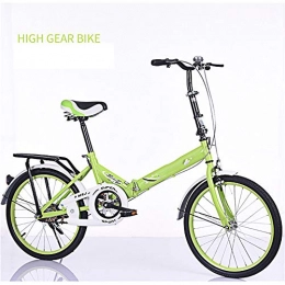 CCVL Bike CCVL Folding Bicycle Adult Children Ultra Light Aluminum Alloy Mini Portable Bicycle Suitable For Traveling In The Wild City, Green