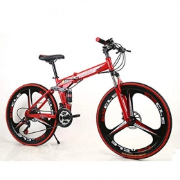 CCVL Bike CCVL Folding Bicycle Adult Children Ultra Light Aluminum Alloy Mini Portable Variable Speed Bicycle Suitable For Traveling In The Wild City, Red, 20in27speed