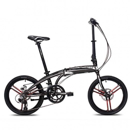 CCVL Bike CCVL Folding Bicycle Adult Children Ultra Light Travel Mini Portable Bike Suitable For Riding In The City, Black gray, 20in