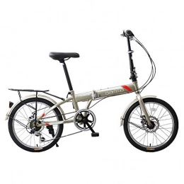 CCVL Bike CCVL Folding Bicycle Adult Children Ultra Light Travel Mini Portable Bike Suitable For Riding In The City, Gray, Variable speed