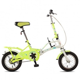 CCVL Bike CCVL Folding Bicycle Adult Children Ultra Light Travel Mini Portable Bike Suitable For Riding In The City, Green, 12in