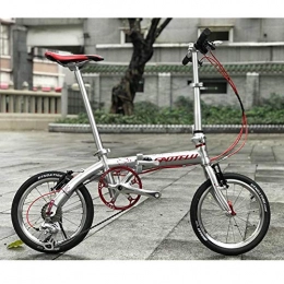 CCVL Folding Bike CCVL Folding Bicycle Adult Children Ultra Light Travel Mini Portable Bike Suitable For Riding In The City, White