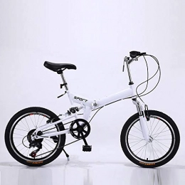 CEALEONE Bike CEALEONE Bike-to-Go Folding Bicycle - 20" Wheel, Rear Hydraulic Shock Suspension, Foldable Pedals, Aluminum Alloy Bike Frame, White