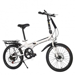 CEALEONE Bike CEALEONE Folding Bike, Great for Urban Riding and Commuting, Featuring Low Step-Through Steel Frame, Single-Speed Drivetrain, Front and Rear Fenders, White