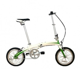 GHGJU  Charge Bike 16 Inch Single Speed Aluminum Alloy Folding Bike Adult Women's Mini Ultra Light Bike, Green-16in