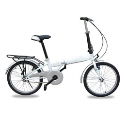 GHGJU Folding Bike Charging Folding Bike 20-inch Folding Bike Bicycle Cycling Bike Mini Student Bicycle Gift Car, White-20in