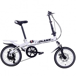 Chenbz Bike Chenbz Outdoor sports Folding Bike, Variable Speed Double Disc Brake Full Suspension AntiSlip, Adult Students Children Portable Driving, Multiple Colors14 Inch / 16 Inch