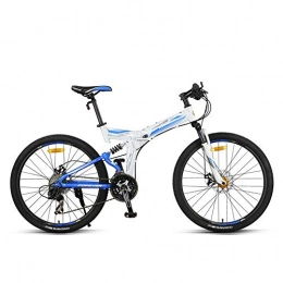 CHEZI Folding Bike CHEZI Mountain Bike Disc Brakes Double Damper Portable Aluminium Alloy Mountain Bike for Men and Women 27 Speeds 26 Inches