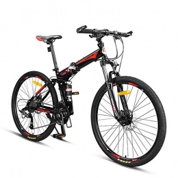 CHEZI Bike CHEZI Mountain Bike, Foldable Bicycle Mountain Bike Adult Male Speed Off-Road Double Shock Absorber 27 Speed 26 Inches