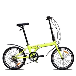 CHHD Bike CHHD 20-Inch Folding Bicycle, Ultra-Light Portable Men And Women Variable Speed Bicycle, Lady Student Bicycle, Suspension Frame Folding Bike Folding Bicycle Foldable Bike, Green