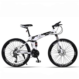 CHHD Bike CHHD Foldable Double Shock-absorbing Cross-country Mountain Bike 26-inch High-carbon Steel Double-disc Bicycle, 24-speed / 27-speed