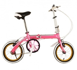 GHGJU Folding Bike Children Bicycle 14 Inch Folding Car With Light Color With Folding Bike Bicycle Cycling Mountain Bike, Pink-18in