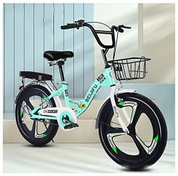 BERJMA Bike Children's Bicycle 6-8-10 Years Old Student Children's Bicycle, Suitable for Boys and Girls, Foldable Bicycle, Magnesium Alloy Wheeled Children's Bicycle，bike green-18 inch