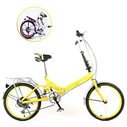 CHINESS Folding Bike CHINESS Folding Bicycle, Folding Mountain Bike Female Student Single Speed Variable Speed Damping Bicycle, Bicycle Portable Folding Bicycle, Shockabsorption 20 Inch