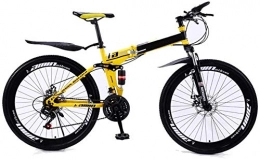 BUK Folding Bike City Bicycle Bike, ladies bike foldable mountain bike bikes 24 / 26 inch MTB bike with 10 yellow 3