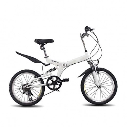 Grimk Folding Bike City Bike Unisex Adults Folding Mini Bicycles Lightweight For Men Women Ladies Teens Classic Commuter With Adjustable Seat, aluminum Alloy Frame, 6 speed - 20 Inch Wheels