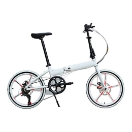 CJF Folding Bike CJF 20" Folding Road Bike Small Portable Bicycle with Adjustable Seat And Front Handlebar for Travel Outdoor, A