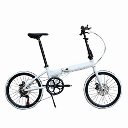 CJF Bike CJF Lightweight Bike Small Folding Portable Road Bicycle with Spoke Wheel for Travel Outdoor (20 Inch), A