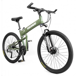 CLOUDH Folding Bike CLOUDH Folding Outroad Bicycles 24-Speed Bicycle Full Suspension MTB, Aluminum Alloy Hardtail Frame, Dual Disc Brakes, 26 Inch Lightweight Mountain Bike for Outdoor Adventures